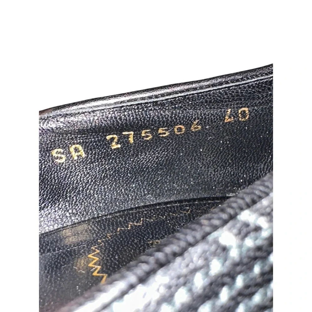 YSL Yves Saint Laurent Tribtoo‎ Leather Pumps Heels Black Size 40 (US 10)
